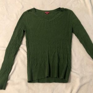 Green V-Neck Sweater